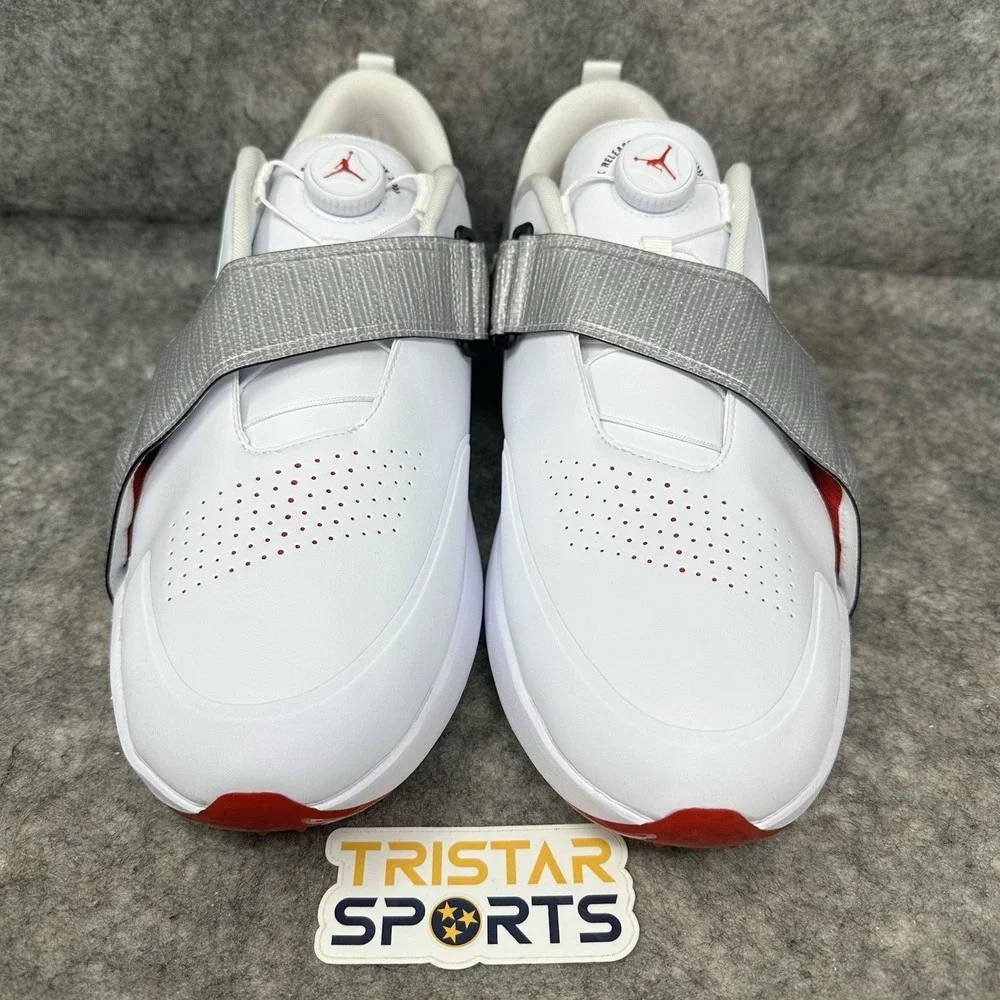 Nike Air Jordan Air Rev Golf Shoes Mens Size 14 White Black Silver FV6338-100